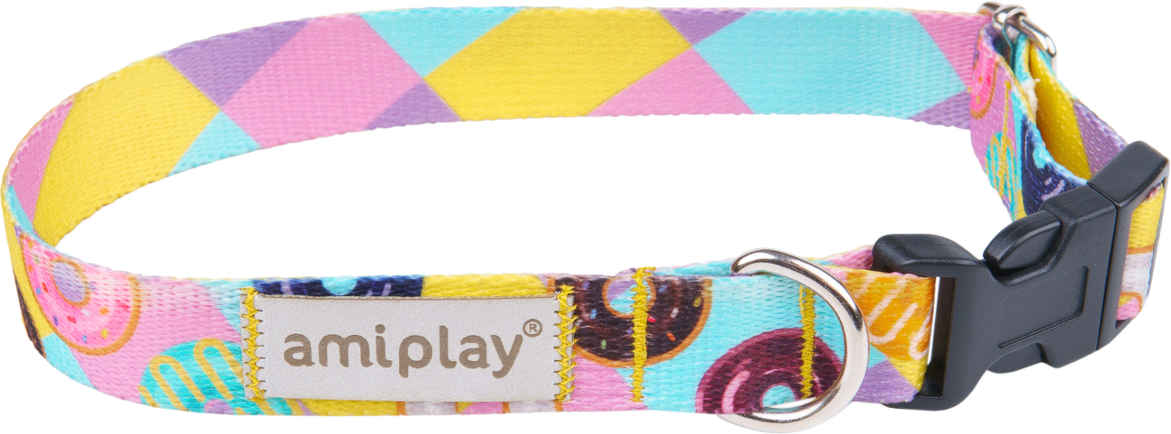 Nastavitelný obojek Amiplay BeHappy Donut M 25–40 cm × 2 cm