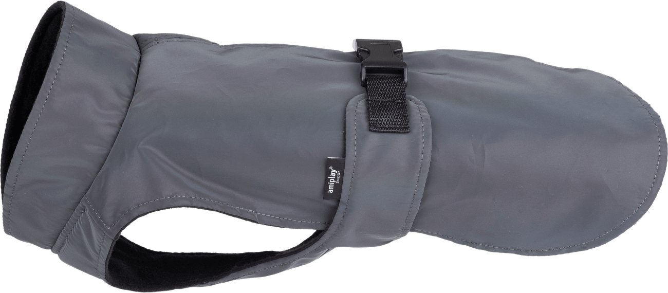 Pláštěnka pro psy Amiplay Petrol reflexní šedá 35 × 42 × 46–56 cm
