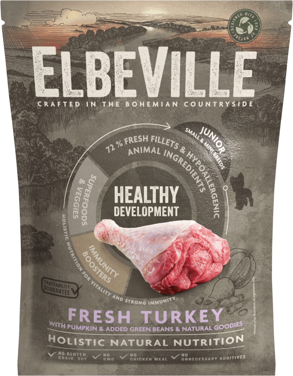 VZORKA Elbeville Puppy & Junior Small Mini Fresh Turkey Healthy Development 100 g