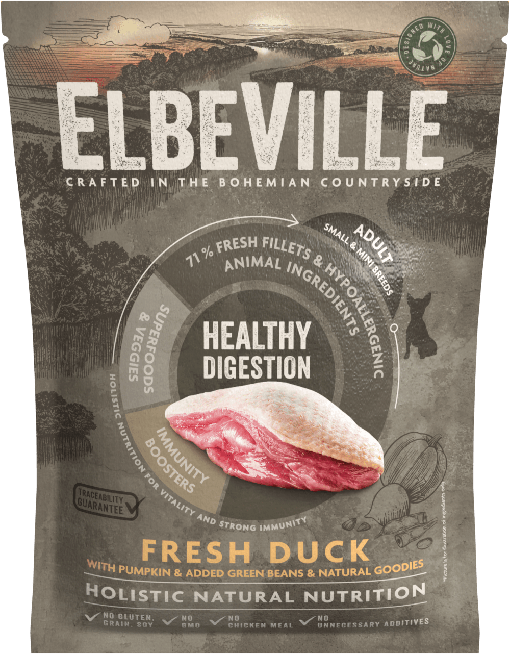 VZORKA Elbeville Adult Mini Healthy Digestion Fresh Duck 100 g