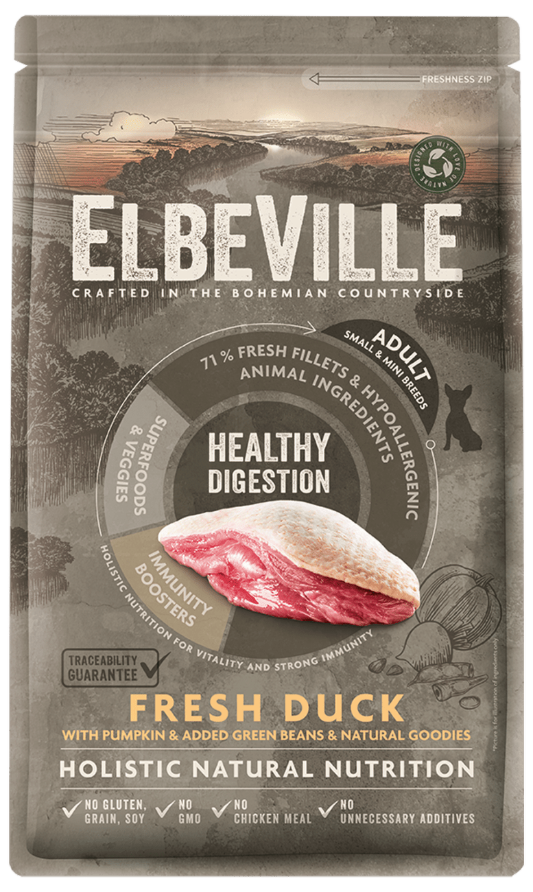 ELBEVILLE granuly Adult Mini Fresh Duck Healthy Digestion 1,4kg