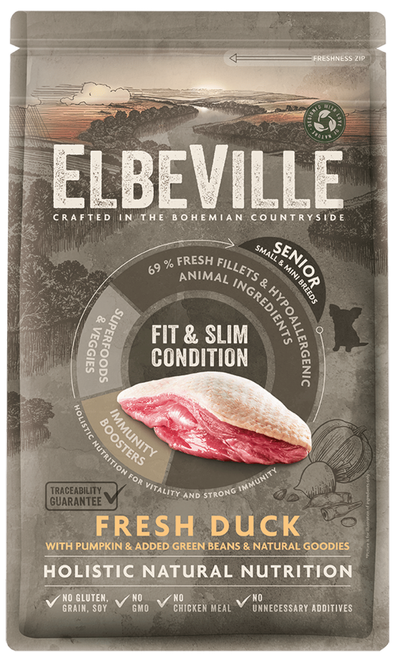 ELBEVILLE  granuly Senior Mini Fresh Duck Fit and Slim Condition 1,4kg