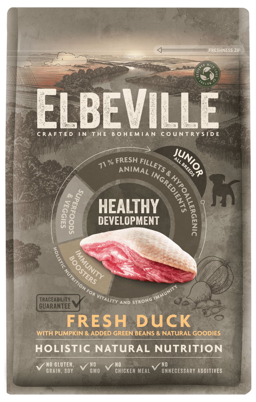 ELBEVILLE granuly  Puppy and Junior All Breeds Fresh Duck Healthy Development 4kg