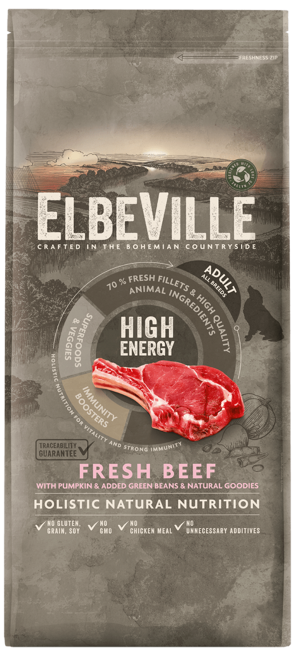 ELBEVILLE  granuly Adult All Breeds Fresh Beef High Energy 11,4kg