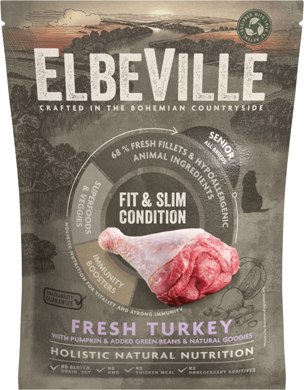VZORKA Elbeville Senior All Breeds Fresh Turkey Fit & Slim Condition 100 g