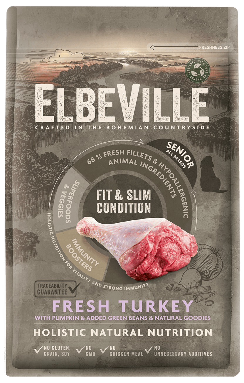 ELBEVILLE granuly  Senior All Breeds Fresh Turkey Fit and Slim Condition 4kg