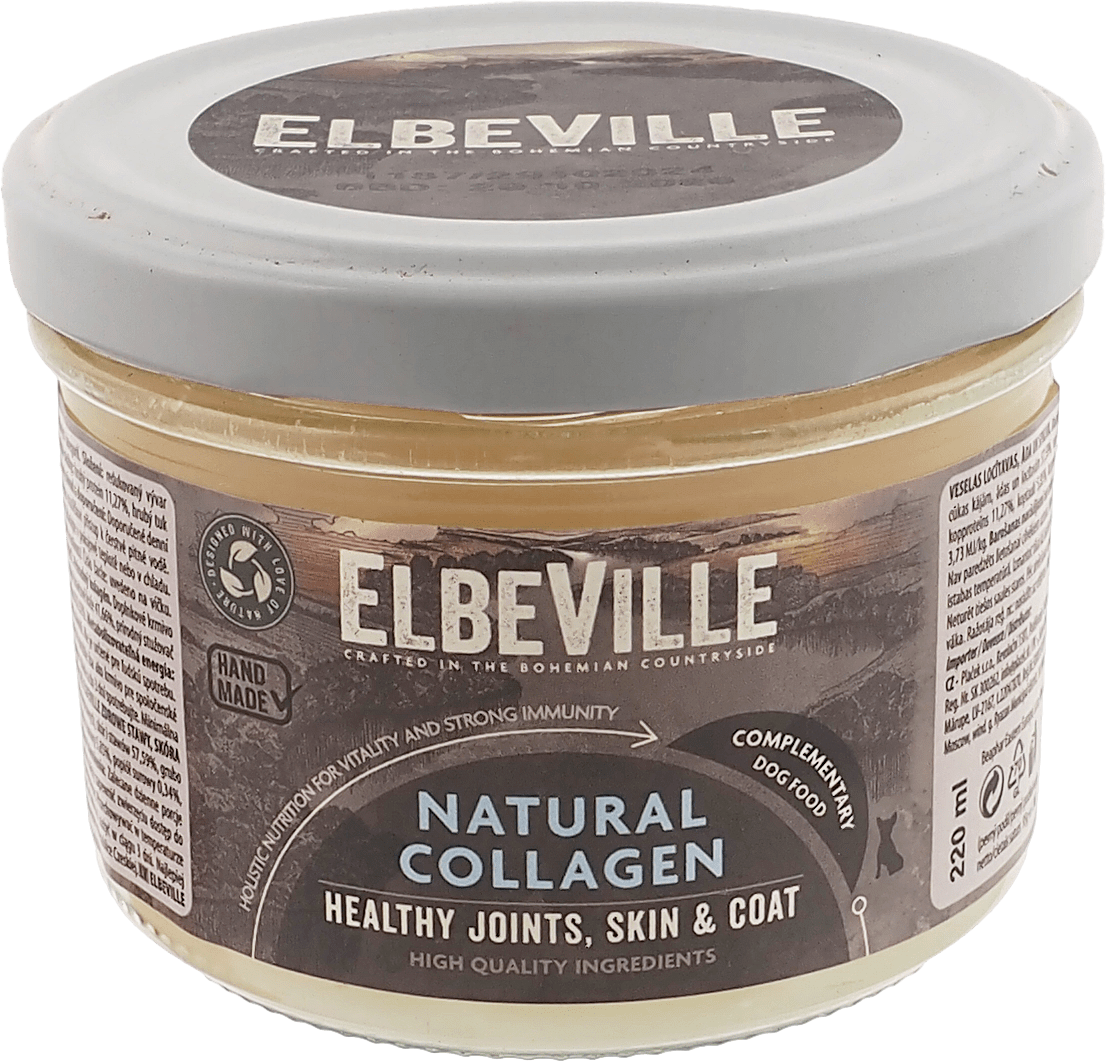 Elbeville dog krmivo v skle Healthy Joints, Skin&Coat prírodný kolagén 220 ml