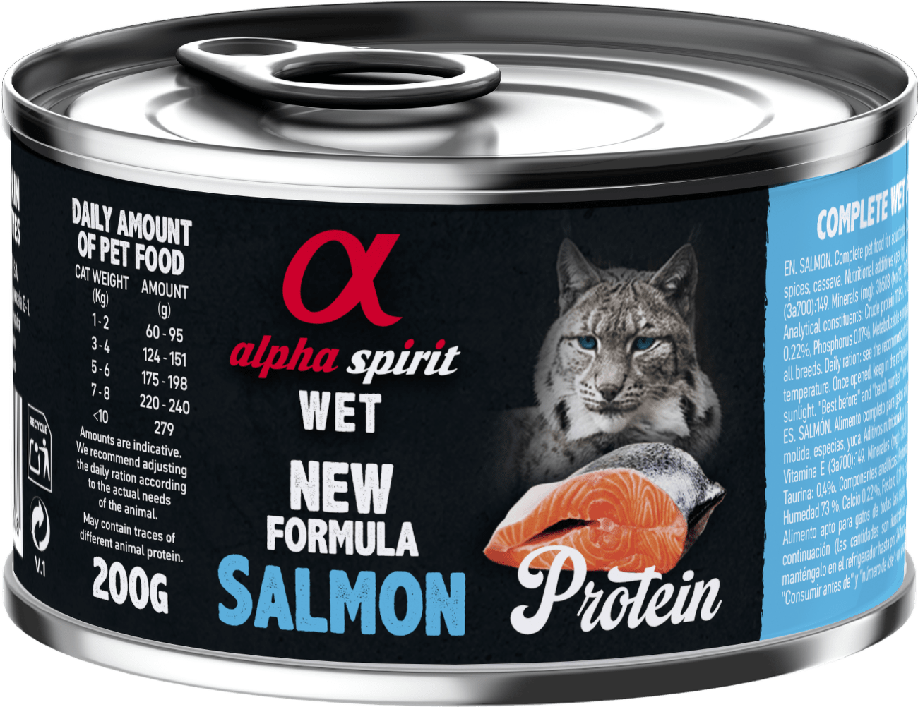 Alpha Spirit Cat Adult Salmon Protein 200g