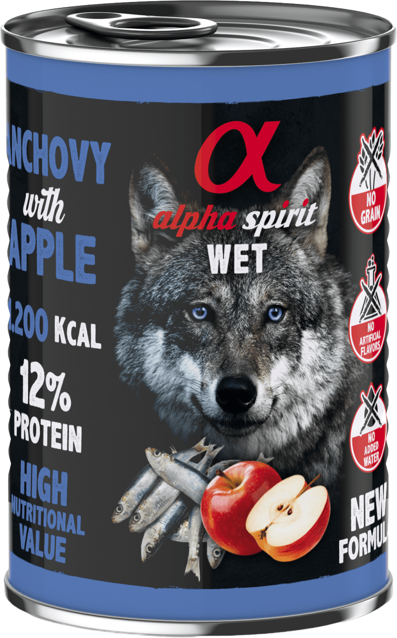 Alpha Spirit Dog Anchovy with Red Apple 400g