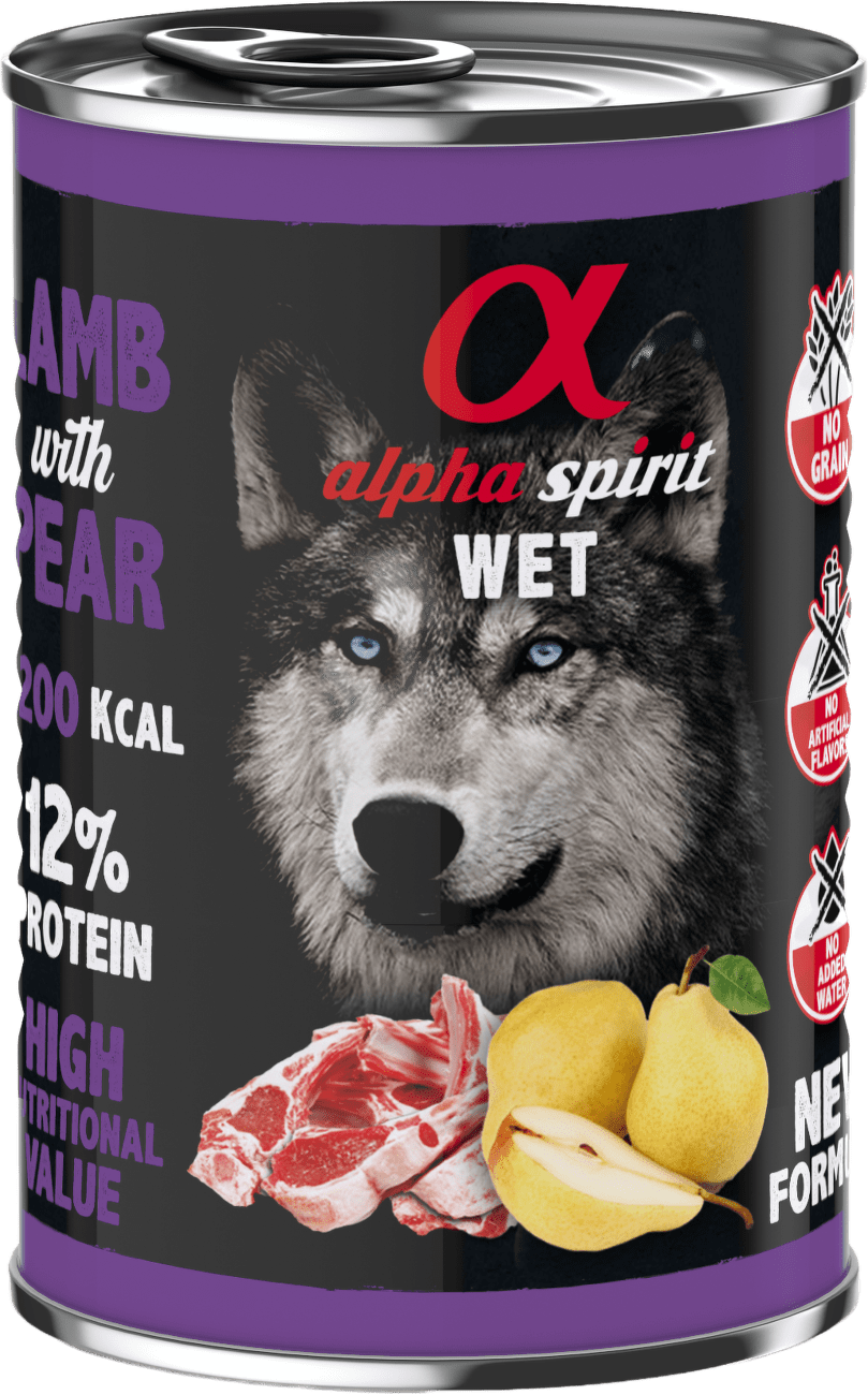 Alpha Spirit Dog Lamb & Pear 400g
