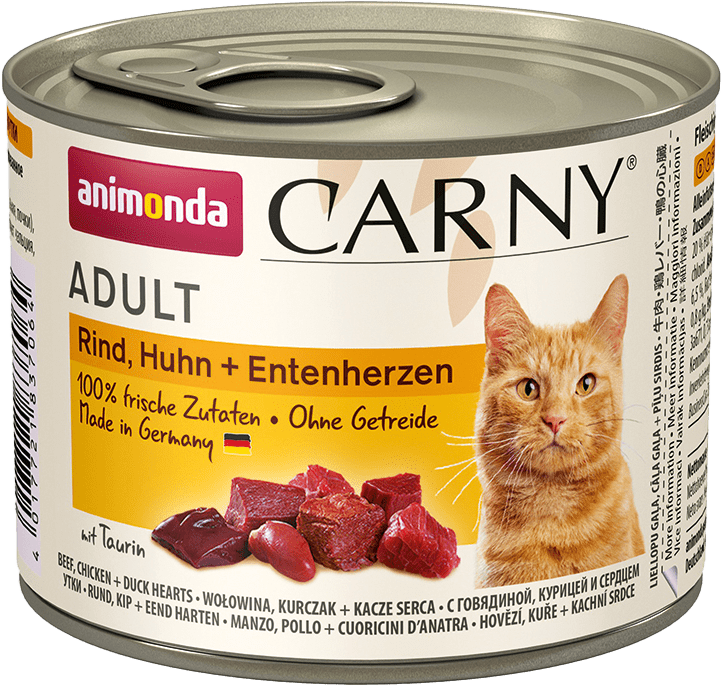 Konzerva Animonda Carny Adult hovädzie + kuracie + kačacie srdiečka 200g