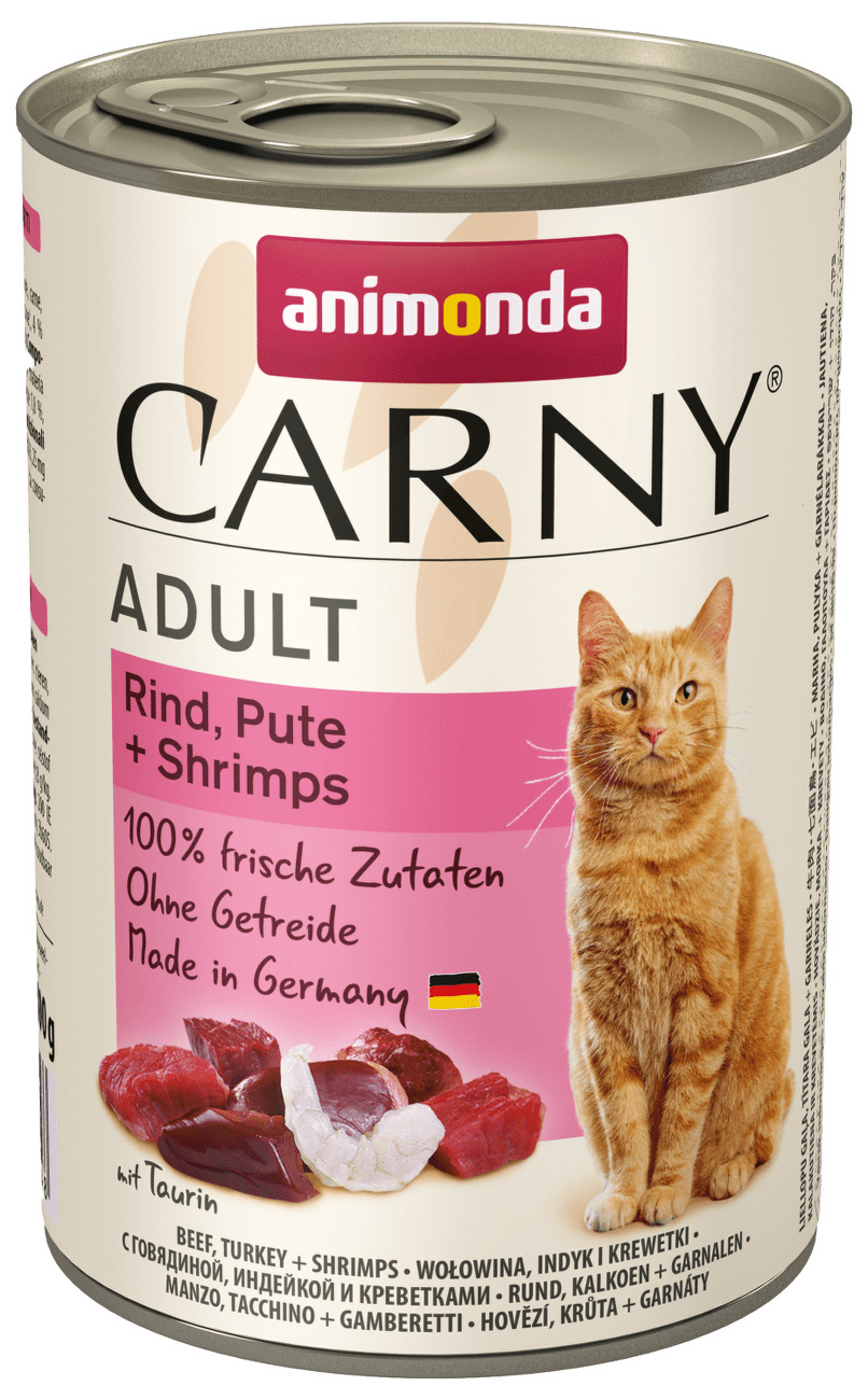 Konzerva Carny Adult hovadzie, morka + krevety 400g