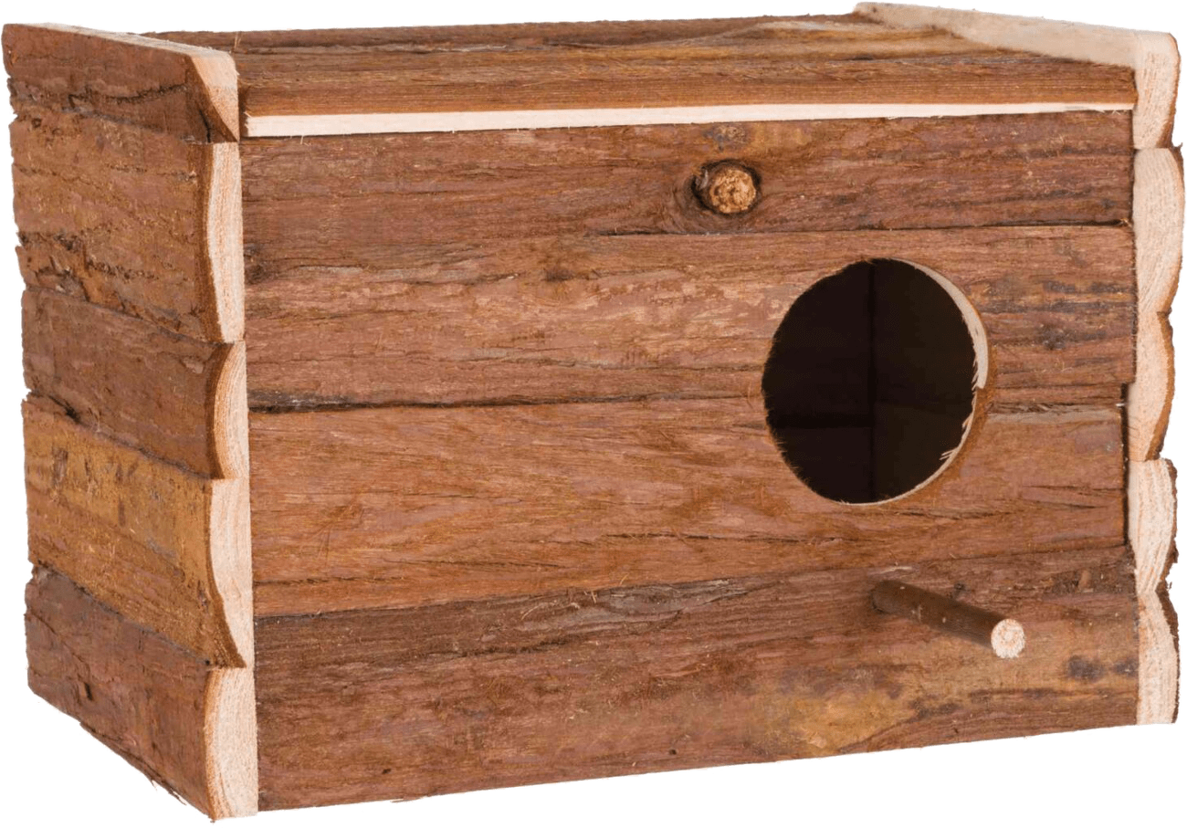 Budka Trixie hnízdo dřevěná s kůrou 30x20x20cm