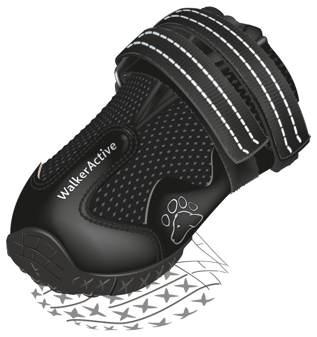 Boty pro psy Trixie Walker Active černé 2ks S-M