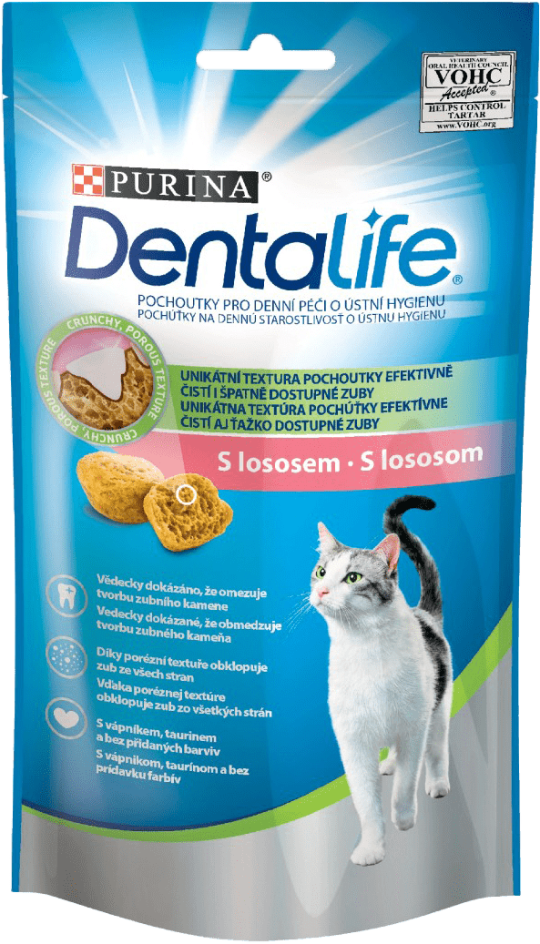 Purina Dentalife pochúťka pre mačky losos 40 g