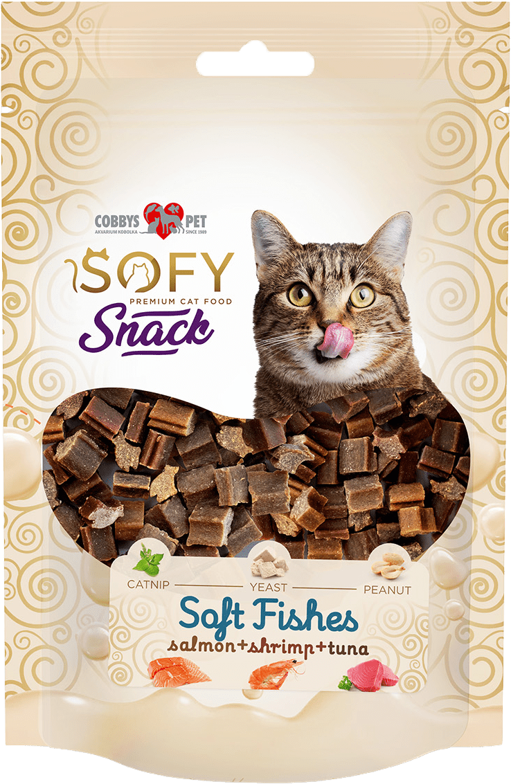 Maškrty Cobbys Pet SOFY Soft Fishes 50 g