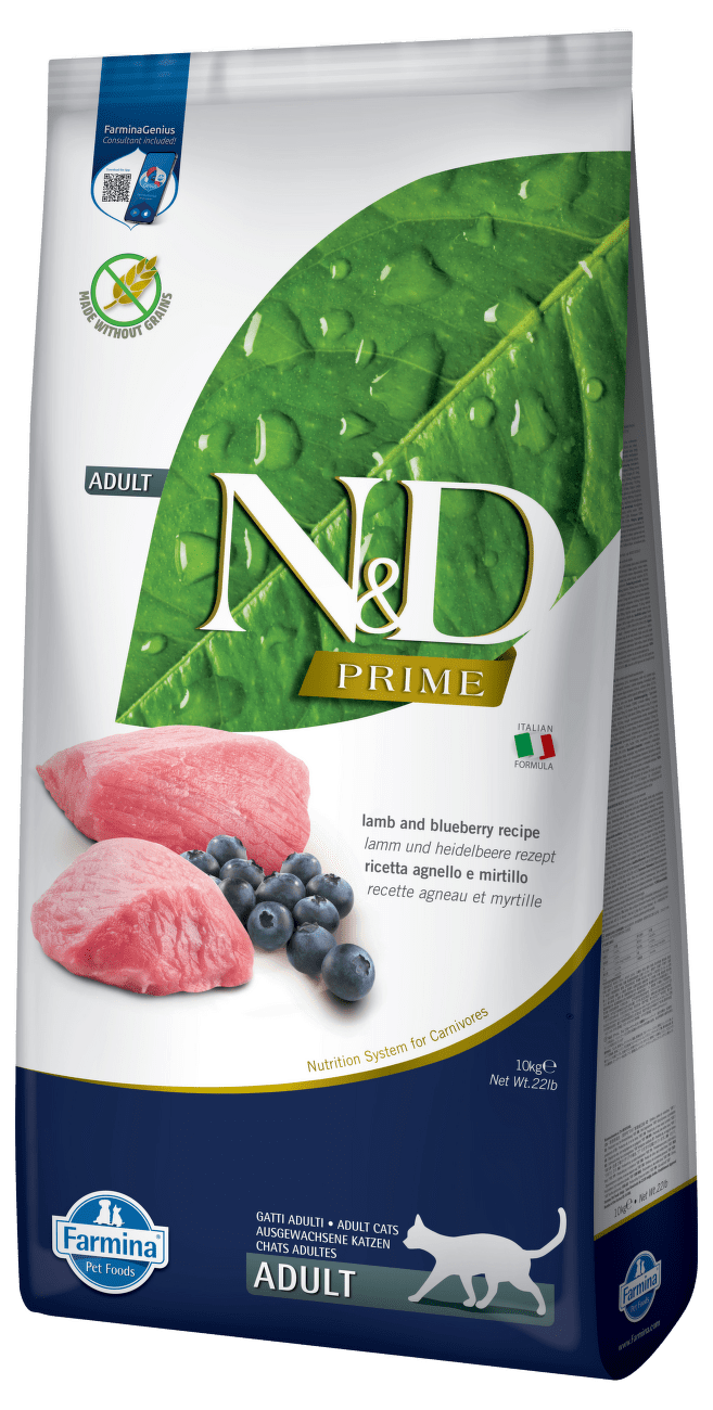 N&D Prime Cat Adult Lamb & Blueberry 10kg