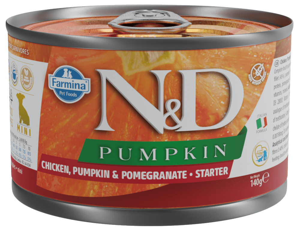 Konzerva N&D Pumpkin Starter Puppy Chicken & Pomegranate 140g