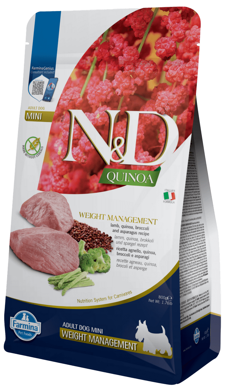 ND Dog Quinoa Weight Management a jahňa  0,8 kg