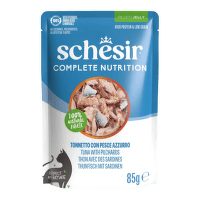 Konservi kaķiem – Schesir Complete Nutrition Tuna with Pilchards in Jelly, 85 g
