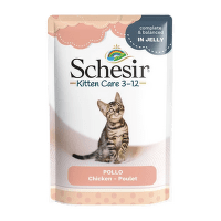 Konservi kaķēniem – Schesir Kitten Chicken in Jelly, 85 g