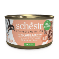 Консервы для кошек – Schesir Complete Nutrition Tuna with Salmon in Jelly, 85 г
