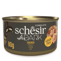 Konservi kaķiem – Schesir After Dark Chicken in Broth, 80 g