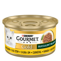 Konservi kaķiem – GOURMET Gold Succulent Delights Chicken, 85 g