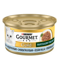 Консервы для кошек – GOURMET Gold Succulent Delights Ocean Fish, 85 г