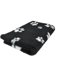 Матрас для собак – Vet Bed, Black with White Paws, 100 x 75 см