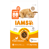 Krmivo IAMS Cat Adult Chicken 2kg + 500g zdarma
