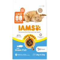 Krmivo IAMS Cat Adult Ocean Fish 2kg + 500g zdarma