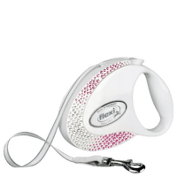 Поводок-рулетка для собак – Flexi Glam Composition M 5 м, Tape, perlmutt-white