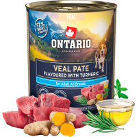 Konzerva Ontario Adult telecí pate s příchutí kurkumy 800g
