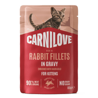 Kapsička Carnilove Cat Pouch Kitten králík a měsíček lékařský 85g