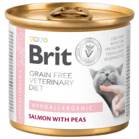 Ветеринарные консервы для кошек – Brit Veterinary Diet, Cat Hypoallergenic, 200 г
