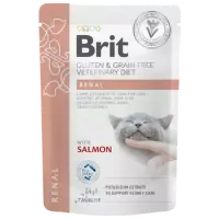 Veterinārie konservi kaķiem – Brit Veterinary Diet, Cat Pouch Renal, 85 g
