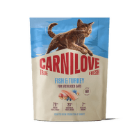 Корм для кошек – CARNILOVE TRUE FRESH Cat Dry Sterilised Adult All Breeds Fish and Turkey 400 г