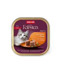 Консервы для кошек – VomFeinsten Adult pate with chicken + turkey, 85 г