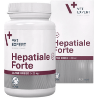 Papildbarība dzīvniekiem – VetExpert, Hepatiale Forte, 300 mg, 40 gab.