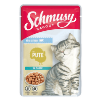 Консервы для котят - Schmusy Ragout Kitten, Turkey in sauce, 100 г