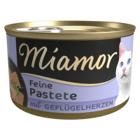 Konservi kaķiem – Miamor Pastete, Poultry Hearts, 85 g