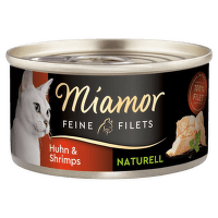 Консервы для кошек – Miamor Filets Naturell, Chicken and Shrimps, 80 г