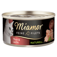 Konservi kaķiem – Miamor Filets Naturell, Tuna and Salmon, 80 g