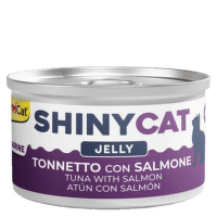 Konservi kaķiem – GimCat ShinyCat Jelly, Tuna with Salmon, 70 g