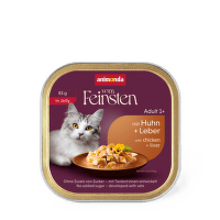 Консервы для кошек – VomFeinsten Adult in jelly with chicken + liver, 85 г