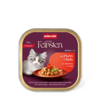 Konservi kaķēniem – VomFeinsten Kitten in sauce with chicken + veal, 85 g