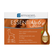 Ādas kopšanas līdzeklis suņiem – Dermoscent Essential 6, spot-on dogs 20–40 kg, 4 pipetes x 2,4 ml