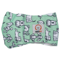 Многоразовый памперс для собак – MISOKO reusable diapers for для кобелей, M, Mint