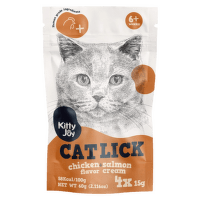 Gardums kaķiem – Kitty Joy Catlick Chicken and Salmon flavor cream, 60 g